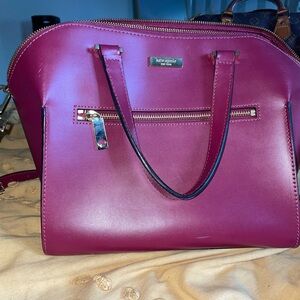 Kate spade maroon handbag